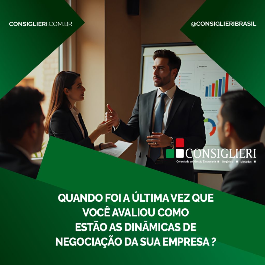 QUANDO FOI A ÚLTIMA VEZ QUE VOCÊ AVALIOU COMO ESTÃO AS DINÂMICAS DE NEGOCIAÇÃO DA SUA EMPRESA ?