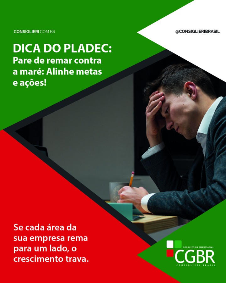 DICA DO PLADEC📌. Pare de remar contra a maré: Alinhe metas e ações!